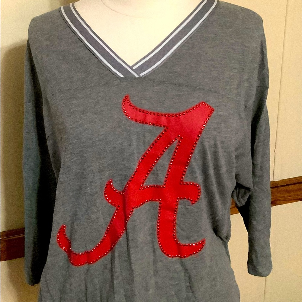 Victoria secret PINK Alabama 3/4in sleeve tshirt size:large nwot
